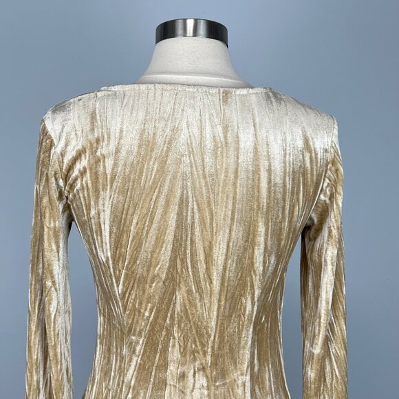 Emory Park Womens Long Sleeve Mini Dress Front Cutout Velvety Tan size Small - Picture 9 of 14